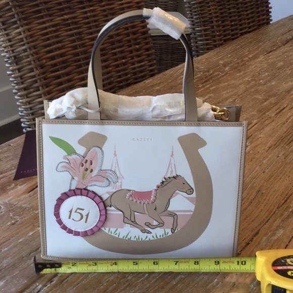 RADLEY LONDON Kentucky Derby Limited Edition Horse Design Shoulder Bag - Picture 2 of 10